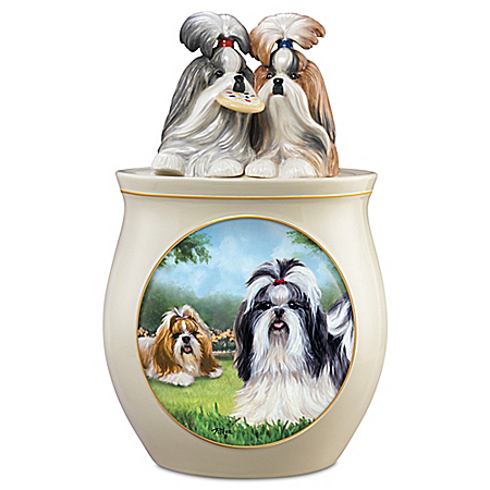 Cookie Capers: The Shih Tzu Handcrafted Cookie Jar
