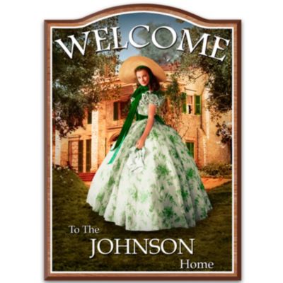 Buy Welcome Sign: Home To Tara: Gone With The Wind Family Personalized Wooden Welcome Sign