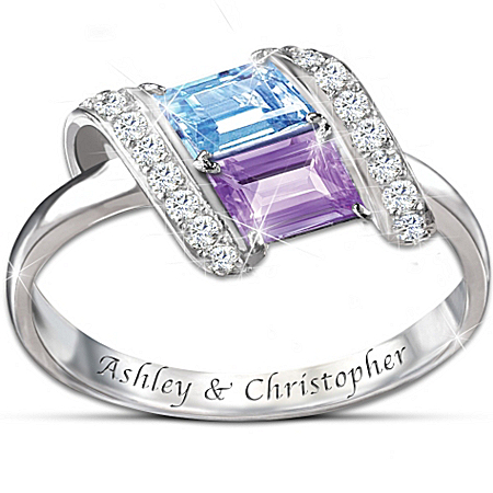 Women’s Ring: Rhythm Of Romance Personalized Ring – Personalized Jewelry