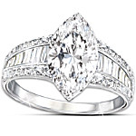 Buy Ring: Bob Mackie Art Deco Diamonesk Ring