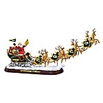 Buy A Packers Merry Christmas! Green Bay Packers Santa Claus Sleigh Sculpture