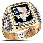 Buy Stainless Steel Texas Pride Diamond And Black Onyx Ring