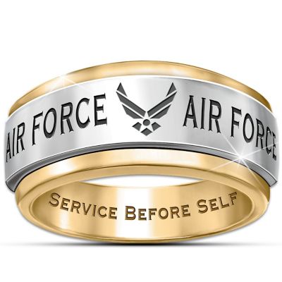 Buy U.S. Air Force Stainless Steel Men's Spinning Ring