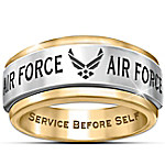 Buy U.S. Air Force Stainless Steel Men's Spinning Ring