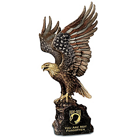 You Are Not Forgotten POW-MIA Bronze Eagle Sculpture