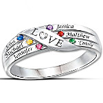 Buy Women's Ring: Love Holds Our Family Together Personalized Diamond Ring