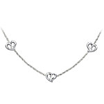 Buy Today, Tomorrow, Always Diamond Heart Shaped Women's Sterling Silver Necklace