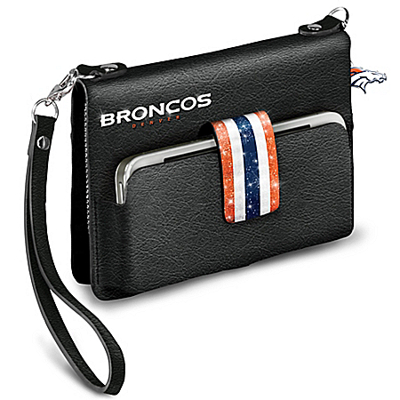 NFL-Licensed Denver Broncos Mile High City Chic Mini Handbag With Glittering Team Colors