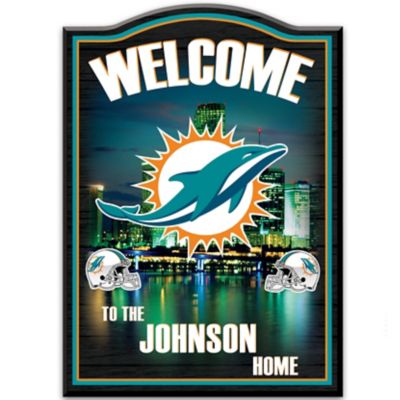 Buy Welcome Sign: Miami Dolphins Personalized Welcome Sign