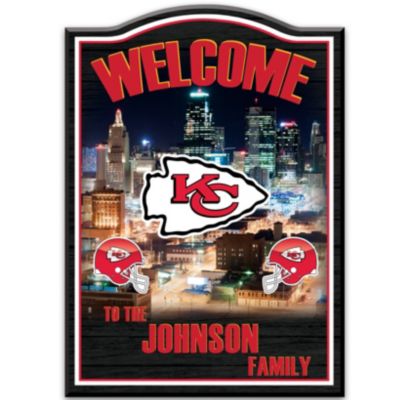 Buy Welcome Sign: Kansas City Chiefs Personalized Welcome Sign