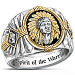 Buy Spirit Of The Warrior Native American-Inspired Onyx And Stainless Steel Ring