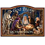 Buy Welcome Sign: Dona Gelsinger God Bless Our Home Personalized Welcome Sign