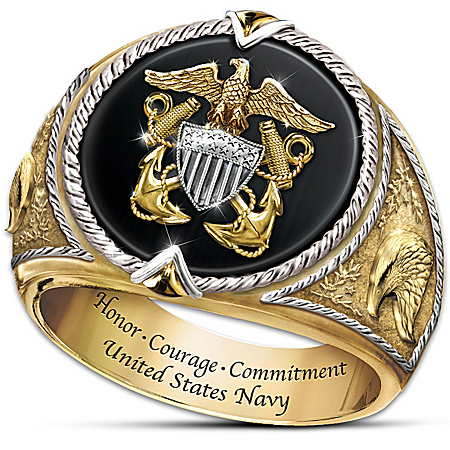 Ring: Honor, Courage And Commitment U.S. Navy Tribute Ring