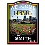 Buy MLB Pittsburgh Pirates Personalized Wall-Hanging Wooden Welcome Sign