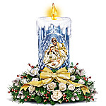 Buy Thomas Kinkade True Meaning Of Christmas Nativity Floral Crystal Tabletop Centerpiece