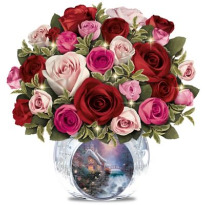 Buy Thomas Kinkade Today, Tomorrow, Always Floral Table Centerpiece: Lights Up