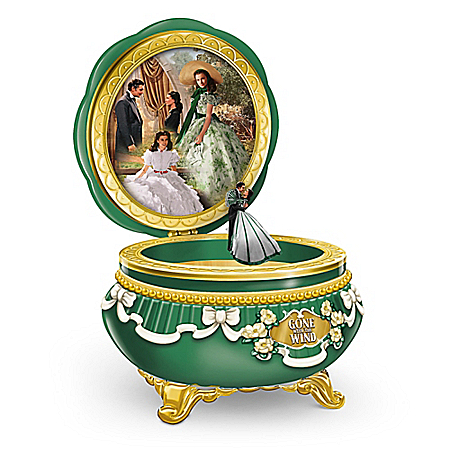 GONE WITH THE WIND 75th Anniversary Limoges-Style Porcelain Music Box