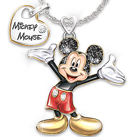 Disney Magic In Motion Mickey Mouse Pendant Necklace