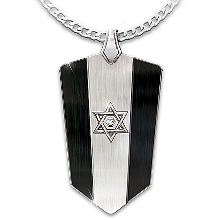 Star Of David Personalized Diamond Men’s Pendant Necklace – Personalized Jewelry