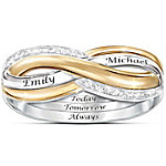 Buy Sterling Silver Forever Love Personalized Infinity Diamond Ring