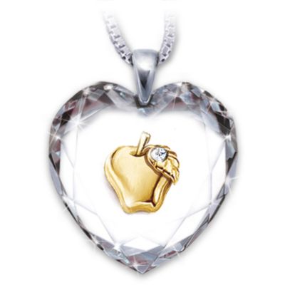 Buy Heart Of A Teacher Heart-Shaped Crystal Pendant Necklace