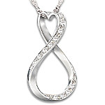 Buy Forever My Granddaughter Diamond Sterling Silver Infinity Pendant Necklace