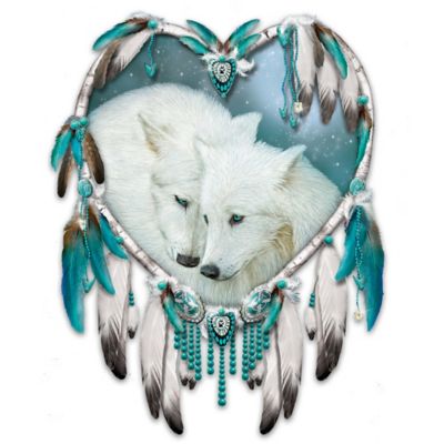 Buy Native American-Style Wolves Kindred Spirits Wall Decor Dreamcatcher