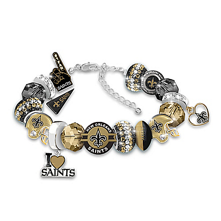 Fashionable Fan NFL New Orleans Saints Women’s Charm Bracelet