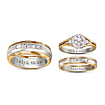 Buy Together Forever His & Hers Personalized Set Of Diamond Wedding Rings