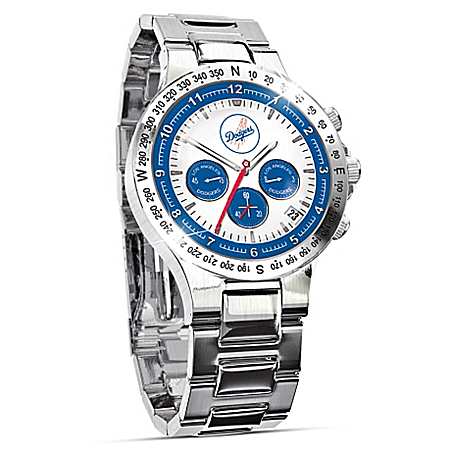 Los Angeles Dodgers Collector’s Stainless Steel Men’s Watch
