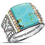 Buy Power Of The West Turquoise Cabochon Thunderbird Men's Ring