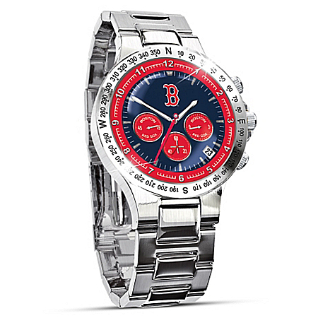 Boston Red Sox Collector’s Stainless Steel Men’s Watch