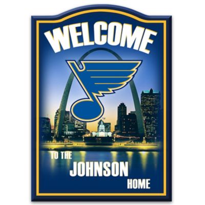 Buy NHL®-Licensed St. Louis Blues® Personalized Welcome Sign