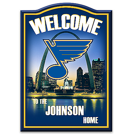 NHL®-Licensed St. Louis Blues® Personalized Welcome Sign