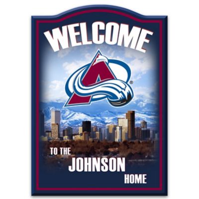 Buy NHL®-Licensed Colorado Avalanche® Personalized Welcome Sign