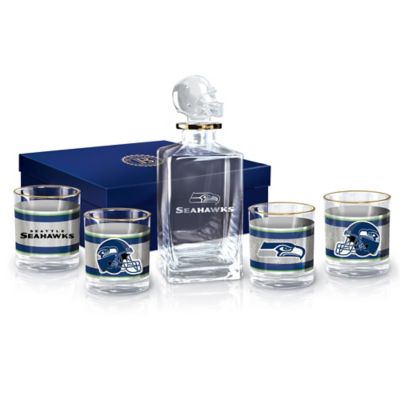 Buy NFL Seattle Seahawks Five-Piece Decanter Set With Glasses