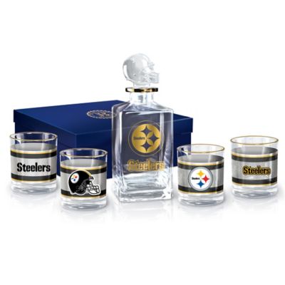 Buy NFL Pittsburgh Steelers Five-Piece Decanter Set With Glasses
