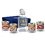 Buy NFL San Francisco 49ers Five-Piece Decanter Set With Glasses