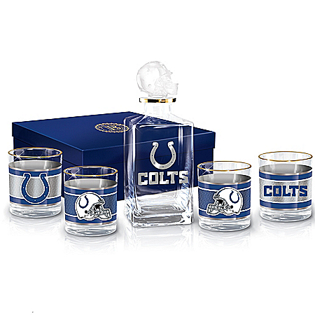 Indianapolis Colts NFL Glass Decanter Set