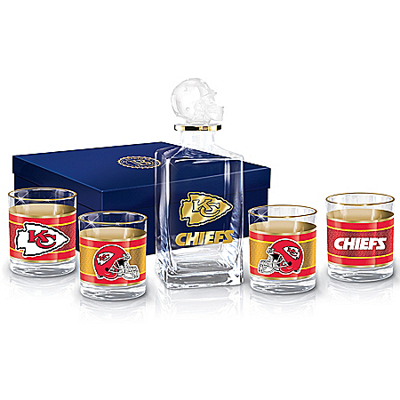 Kansas City Chiefs NFL Glass Decanter Set