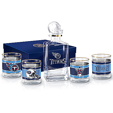 Tennessee Titans NFL Glass Decanter Set