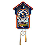 Buy MLB-Licensed Detroit Tigers Cuckoo Wall Clock Featuring Bird With Baseball Cap And Team Logo