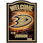 Buy NHL-Licensed Anaheim Ducks® Personalized Welcome Sign
