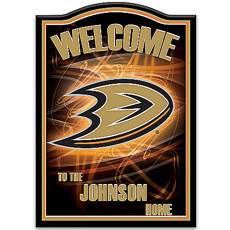 NHL-Licensed Anaheim Ducks® Personalized Welcome Sign
