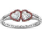 Buy Handcrafted Heart & Soul Topaz And Diamond Ring