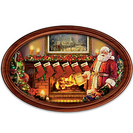 Thomas Kinkade Cherished Christmas Memories Personalized Family Collector Plate