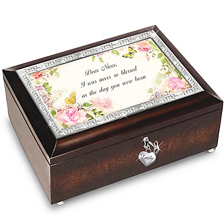 Niece, You’re a Blessing Heirloom Music Box With Personalized Heart-Shaped Charm