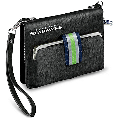 NFL-Licensed Seattle Seahawks Emerald City Chic Mini Handbag With Glittering Team Colors