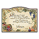 Buy Bless Us O Lord Personalized Wooden Welcome Sign