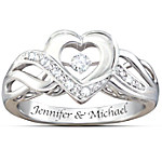 Buy Dance Of Love Personalized Women's Open Heart Diamond Ring